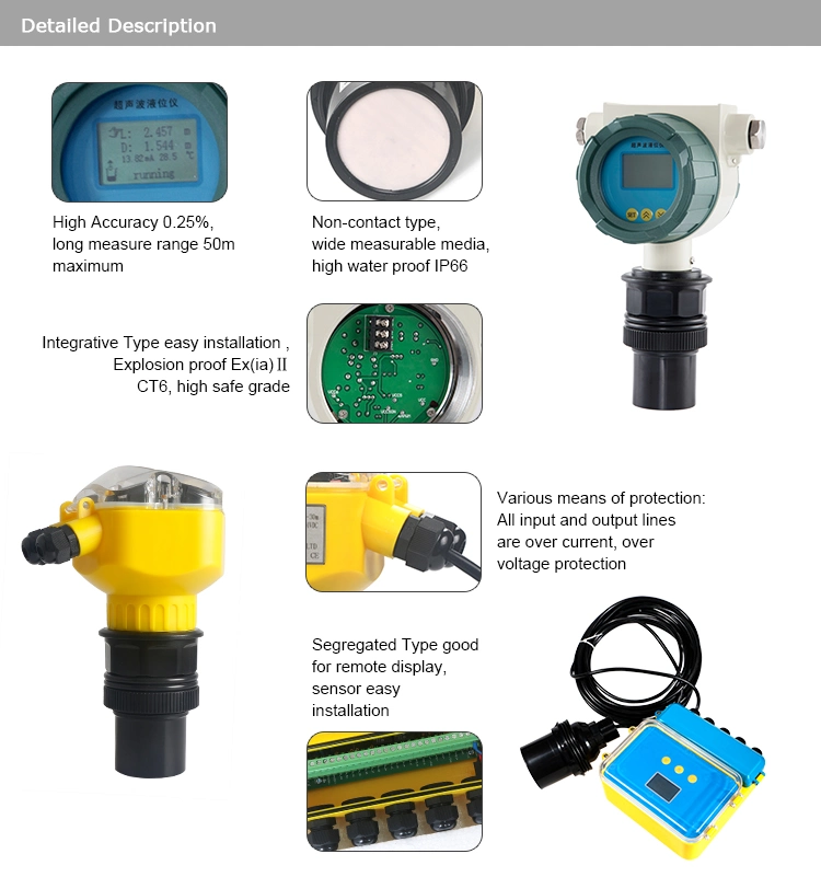 Low Cost Ultrasonic Liquid Level Sensor Us8000 Us9000 LPG Gas Flow Meter
